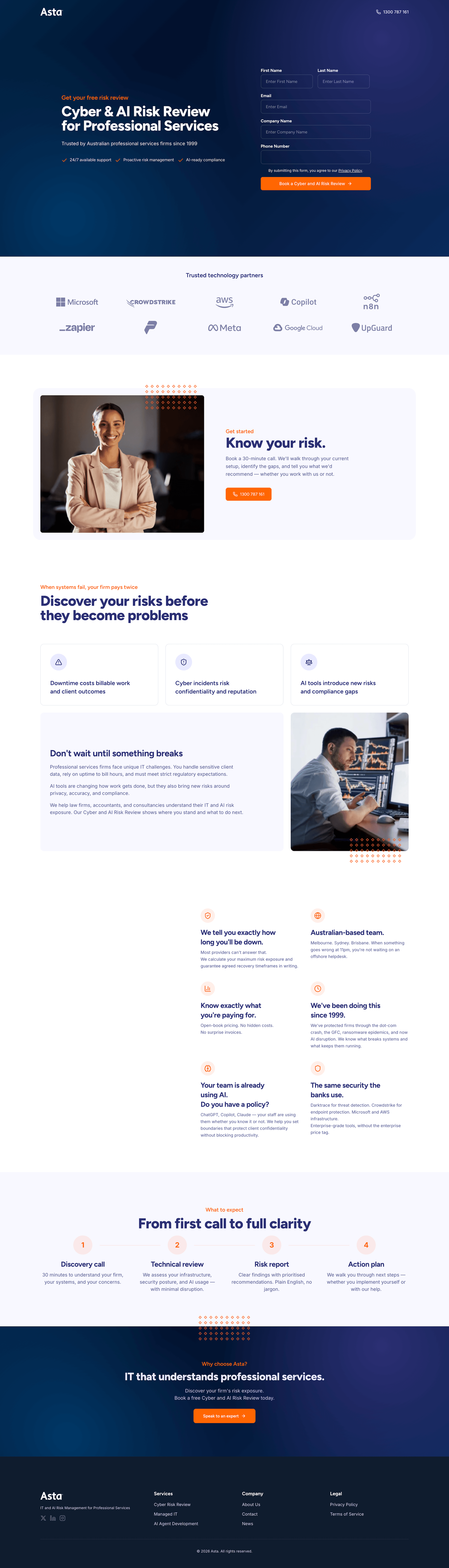Landing Page System screenshot