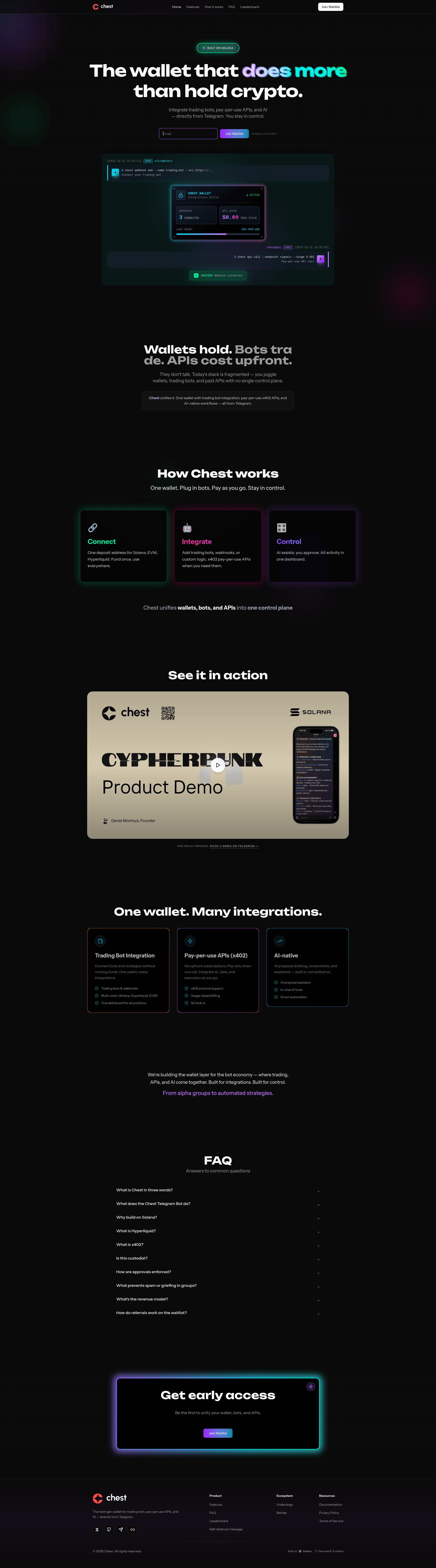 Chest | Next‑Gen Wallet for Bots & Groups screenshot 1