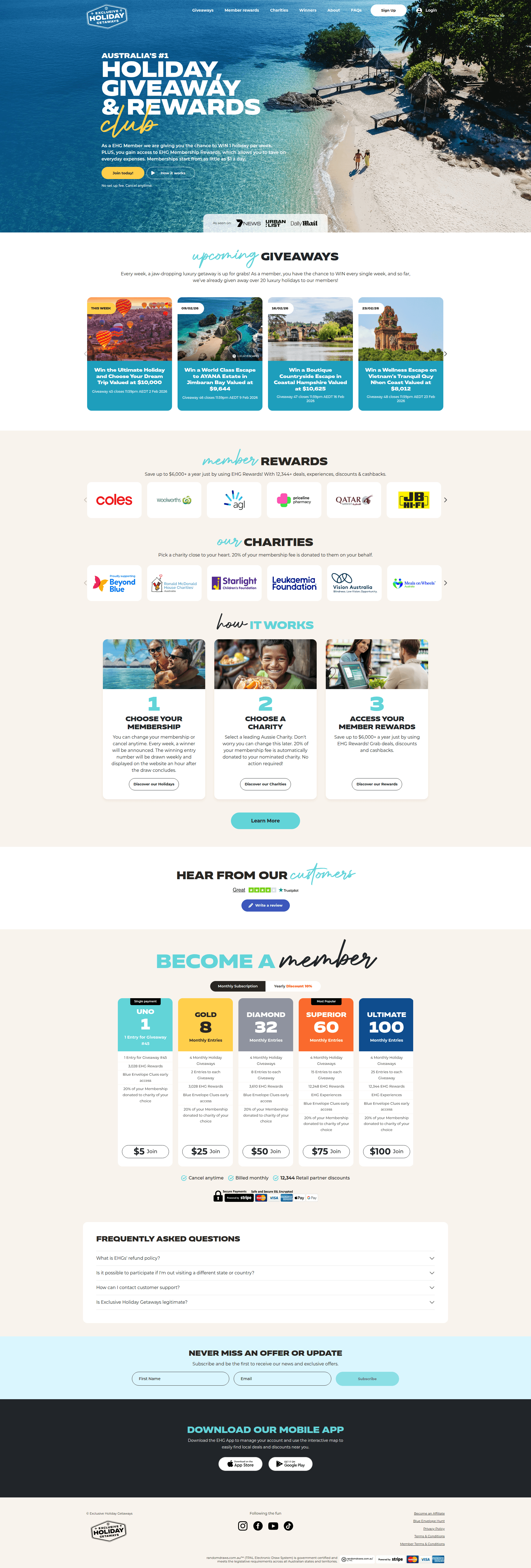 Exclusive Holiday Getaways screenshot