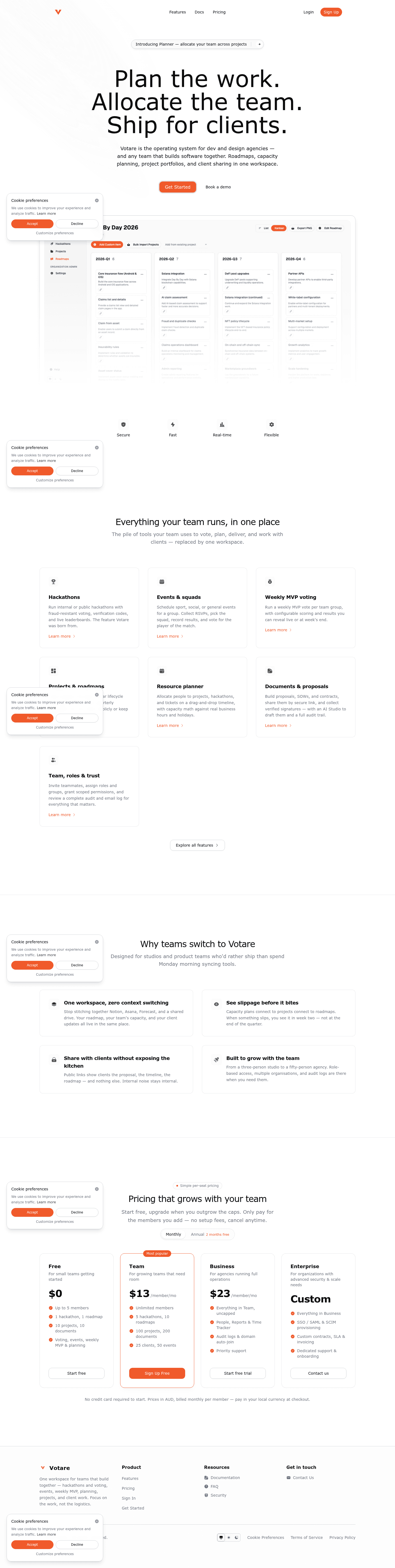 Votare | Agency Workspace screenshot